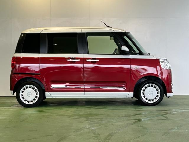 ムーヴキャンバスストライプスＧナビ　ドラレコ　ＥＴＣ　プッシュボタンスタ−ト　両側電動スライドドア　コ−ナ−センサ−　衝突被害軽減ブレーキ　アイドリングストップ機能　電動パーキング　シ−トヒ−タ−　バックカメラ（奈良県）の中古車