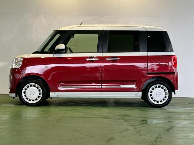 ムーヴキャンバスストライプスＧナビ　ドラレコ　ＥＴＣ　プッシュボタンスタ−ト　両側電動スライドドア　コ−ナ−センサ−　衝突被害軽減ブレーキ　アイドリングストップ機能　電動パーキング　シ−トヒ−タ−　バックカメラ（奈良県）の中古車