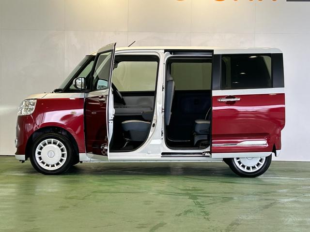 ムーヴキャンバスストライプスＧナビ　ドラレコ　ＥＴＣ　プッシュボタンスタ−ト　両側電動スライドドア　コ−ナ−センサ−　衝突被害軽減ブレーキ　アイドリングストップ機能　電動パーキング　シ−トヒ−タ−　バックカメラ（奈良県）の中古車