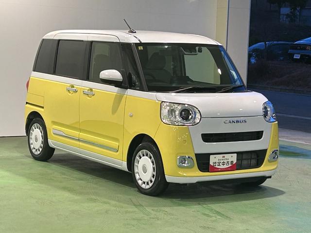 ムーヴキャンバスストライプスＧナビ　ドラレコ　電動パーキング　プッシュボタンスタ−ト　両側電動スライドドア　衝突被害軽減ブレーキ　コ−ナ−センサ−　アイドリングストップ機能　シ−トヒ−タ−　パノラマモニタ−　ＬＥＤヘッドライト（奈良県）の中古車