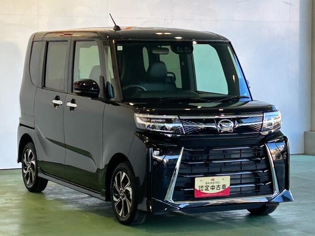 タントカスタムＸディスプレイオーディオ　電動パーキング　衝突被害軽減ブレーキ　コ−ナ−センサ−　アイドリングストップ機能　シ−トヒ−タ−　両側電動スライドドア　バックカメラ　プッシュボタンスタ−ト　ＬＥＤヘッドライト（奈良県）の中古車