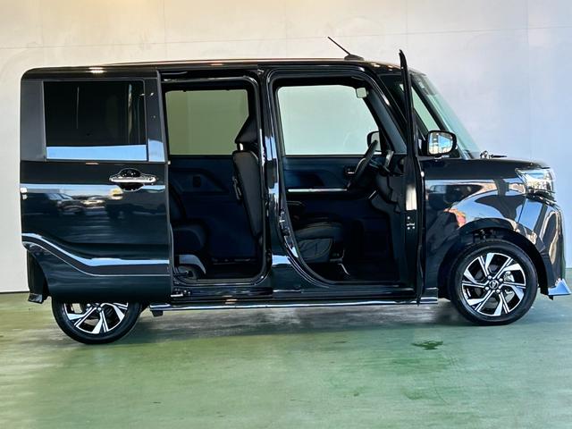 タントカスタムＸディスプレイオーディオ　電動パーキング　衝突被害軽減ブレーキ　コ−ナ−センサ−　アイドリングストップ機能　シ−トヒ−タ−　両側電動スライドドア　バックカメラ　プッシュボタンスタ−ト　ＬＥＤヘッドライト（奈良県）の中古車