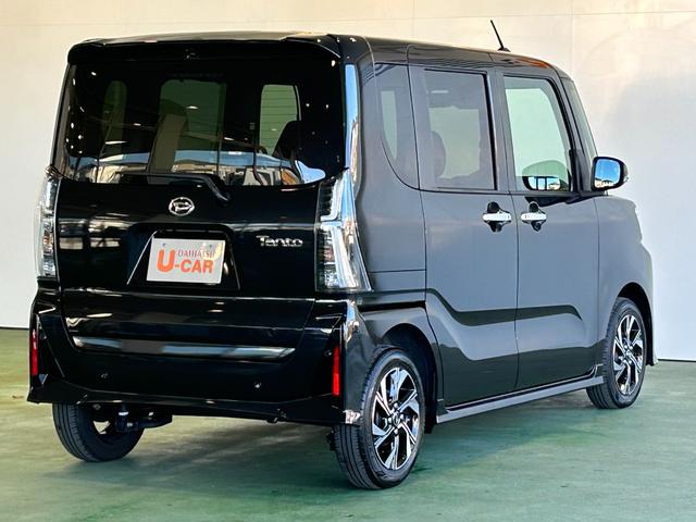 タントカスタムＸディスプレイオーディオ　電動パーキング　衝突被害軽減ブレーキ　コ−ナ−センサ−　アイドリングストップ機能　シ−トヒ−タ−　両側電動スライドドア　バックカメラ　プッシュボタンスタ−ト　ＬＥＤヘッドライト（奈良県）の中古車