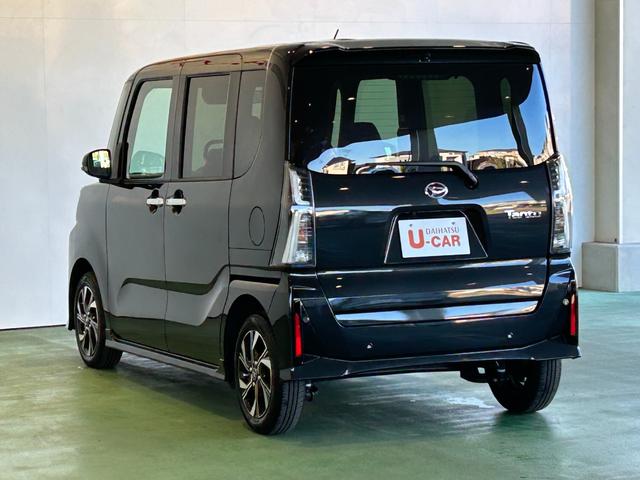 タントカスタムＸディスプレイオーディオ　電動パーキング　衝突被害軽減ブレーキ　コ−ナ−センサ−　アイドリングストップ機能　シ−トヒ−タ−　両側電動スライドドア　バックカメラ　プッシュボタンスタ−ト　ＬＥＤヘッドライト（奈良県）の中古車