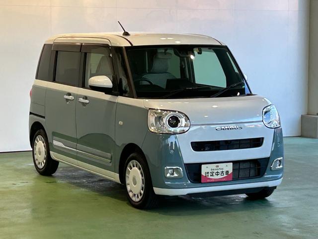 ムーヴキャンバスストライプスGナビ ドラレコ 電動パーキング プッシュボタンスタ−ト 衝突被害軽減ブレーキ コ−ナ−センサ− アイドリングストップ機能 シ−トヒ−タ− パノラマモニタ−(奈良県)の中古車