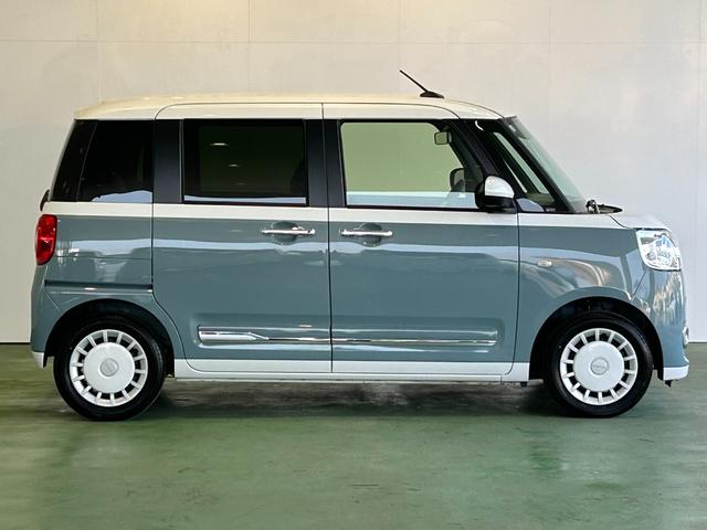 ムーヴキャンバスストライプスGディスプレイオーディオ 電動パーキング 両側電動スライドドア プッシュボタンスタ−ト 衝突被害軽減ブレーキ コ−ナ−センサ− アイドリングストップ機能 シ−トヒ−タ− パノラマモニタ−(奈良県)の中古車