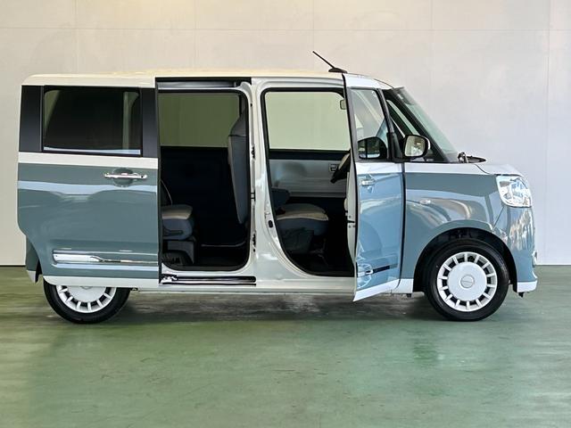 ムーヴキャンバスストライプスGディスプレイオーディオ 電動パーキング 両側電動スライドドア プッシュボタンスタ−ト 衝突被害軽減ブレーキ コ−ナ−センサ− アイドリングストップ機能 シ−トヒ−タ− パノラマモニタ−(奈良県)の中古車