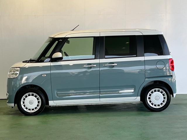 ムーヴキャンバスストライプスGディスプレイオーディオ 電動パーキング 両側電動スライドドア プッシュボタンスタ−ト 衝突被害軽減ブレーキ コ−ナ−センサ− アイドリングストップ機能 シ−トヒ−タ− パノラマモニタ−(奈良県)の中古車