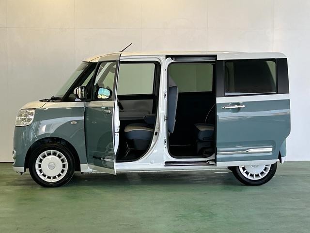 ムーヴキャンバスストライプスGディスプレイオーディオ 電動パーキング 両側電動スライドドア プッシュボタンスタ−ト 衝突被害軽減ブレーキ コ−ナ−センサ− アイドリングストップ機能 シ−トヒ−タ− パノラマモニタ−(奈良県)の中古車