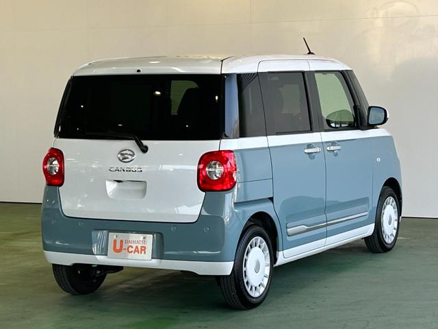 ムーヴキャンバスストライプスGディスプレイオーディオ 電動パーキング 両側電動スライドドア プッシュボタンスタ−ト 衝突被害軽減ブレーキ コ−ナ−センサ− アイドリングストップ機能 シ−トヒ−タ− パノラマモニタ−(奈良県)の中古車