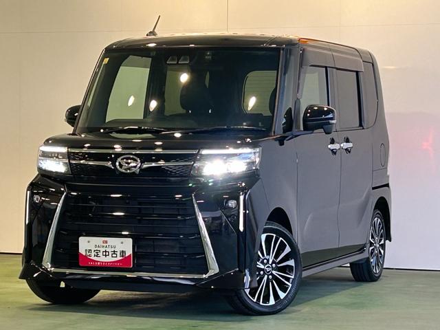 タントカスタムＲＳ４ＷＤ　タ−ボ　ナビ　ドラレコ　ＥＴＣ　電動パーキング　プッシュボタンスタ−ト　両側電動スライドドア　コ−ナ−センサ−　衝突被害軽減ブレーキ　アイドリングストップ機能　シ−トヒ−タ−　パノラマモニタ−（奈良県）の中古車