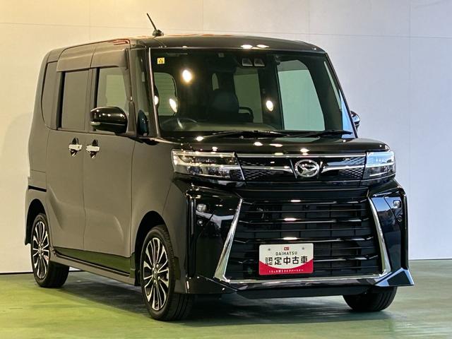 タントカスタムＲＳ４ＷＤ　タ−ボ　ナビ　ドラレコ　ＥＴＣ　電動パーキング　プッシュボタンスタ−ト　両側電動スライドドア　コ−ナ−センサ−　衝突被害軽減ブレーキ　アイドリングストップ機能　シ−トヒ−タ−　パノラマモニタ−（奈良県）の中古車