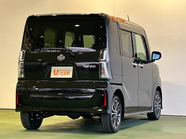 タントカスタムＲＳ４ＷＤ　タ−ボ　ナビ　ドラレコ　ＥＴＣ　電動パーキング　プッシュボタンスタ−ト　両側電動スライドドア　コ−ナ−センサ−　衝突被害軽減ブレーキ　アイドリングストップ機能　シ−トヒ−タ−　パノラマモニタ−（奈良県）の中古車