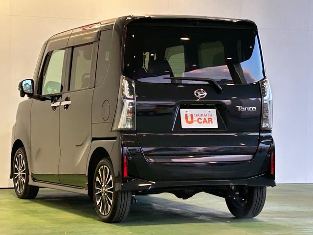 タントカスタムＲＳ４ＷＤ　タ−ボ　ナビ　ドラレコ　ＥＴＣ　電動パーキング　プッシュボタンスタ−ト　両側電動スライドドア　コ−ナ−センサ−　衝突被害軽減ブレーキ　アイドリングストップ機能　シ−トヒ−タ−　パノラマモニタ−（奈良県）の中古車