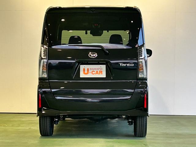 タントカスタムＲＳ４ＷＤ　タ−ボ　ナビ　ドラレコ　ＥＴＣ　電動パーキング　プッシュボタンスタ−ト　両側電動スライドドア　コ−ナ−センサ−　衝突被害軽減ブレーキ　アイドリングストップ機能　シ−トヒ−タ−　パノラマモニタ−（奈良県）の中古車