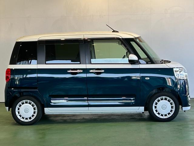 ムーヴキャンバスストライプスＧターボバックカメラ対応　衝突被害軽減ブレーキ　コ−ナ−センサ−　全車速追従機能付ＡＣＣ　両側電動スライドドア　プッシュボタンスタ−ト　アイドリングストップ機能　シ−トヒ−タ−　ＬＥＤヘッドライト（奈良県）の中古車