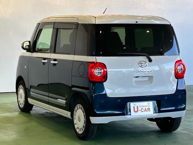 ムーヴキャンバスストライプスＧターボバックカメラ対応　衝突被害軽減ブレーキ　コ−ナ−センサ−　全車速追従機能付ＡＣＣ　両側電動スライドドア　プッシュボタンスタ−ト　アイドリングストップ機能　シ−トヒ−タ−　ＬＥＤヘッドライト（奈良県）の中古車