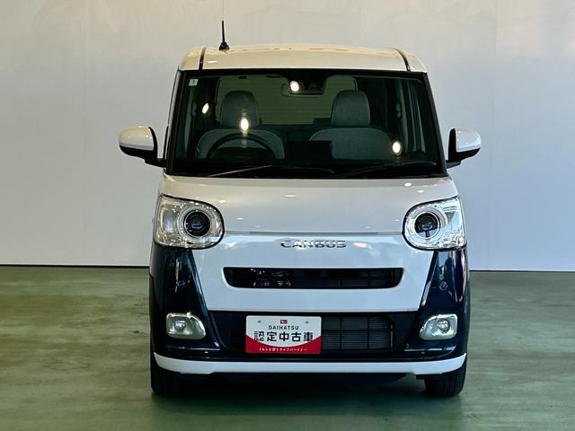 ムーヴキャンバスストライプスＧターボバックカメラ対応　衝突被害軽減ブレーキ　コ−ナ−センサ−　全車速追従機能付ＡＣＣ　両側電動スライドドア　プッシュボタンスタ−ト　アイドリングストップ機能　シ−トヒ−タ−　ＬＥＤヘッドライト（奈良県）の中古車