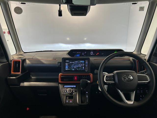 タントファンクロスターボナビ　ドラレコ　コ−ナ−センサ−　衝突被害軽減ブレーキ　フロントシ−トヒ−タ−　両側電動スライドドア　アイドリングストップ機能　バックカメラ　プッシュボタンスタ−ト　電動パーキング（奈良県）の中古車