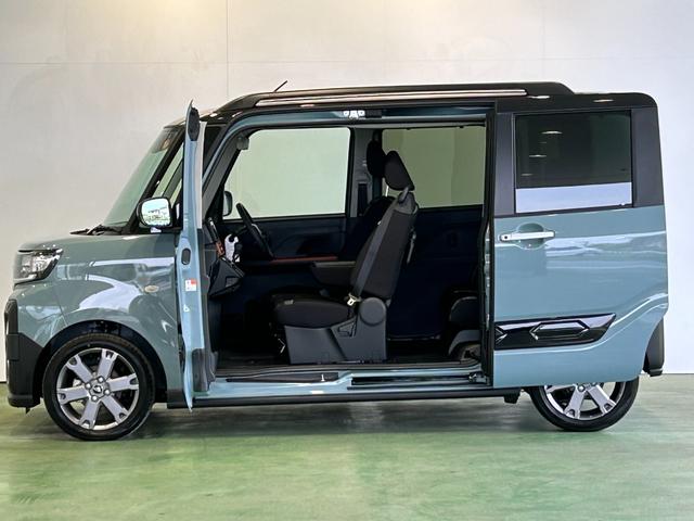 タントファンクロスターボナビ　ドラレコ　コ−ナ−センサ−　衝突被害軽減ブレーキ　フロントシ−トヒ−タ−　両側電動スライドドア　アイドリングストップ機能　バックカメラ　プッシュボタンスタ−ト　電動パーキング（奈良県）の中古車