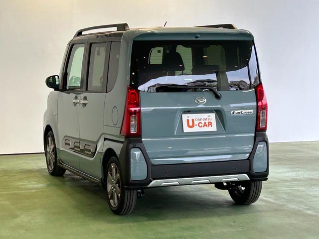 タントファンクロスターボナビ　ドラレコ　コ−ナ−センサ−　衝突被害軽減ブレーキ　フロントシ−トヒ−タ−　両側電動スライドドア　アイドリングストップ機能　バックカメラ　プッシュボタンスタ−ト　電動パーキング（奈良県）の中古車