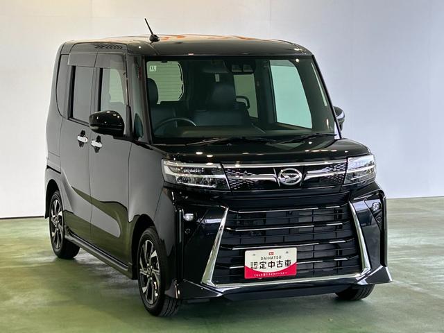 タントカスタムＸナビ　ドラレコ　ＥＴＣ　コ−ナ−センサ−　衝突被害軽減ブレーキ　両側電動スライドドア　シ−トヒ−タ−　アイドリングストップ機能　電動パーキング　パノラマモニタ−　プッシュボタンスタ−ト（奈良県）の中古車