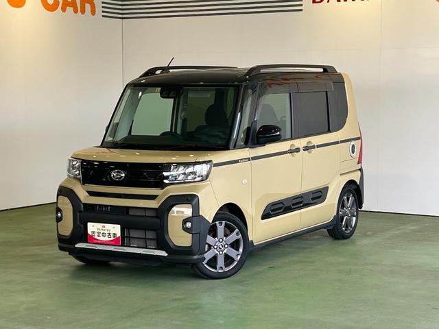 タントファンクロスターボ　ｅｃｏ　ＩＤＬＥ非装着車ディスプレイオーディオ　ＥＴＣ　コ−ナ−センサ−　衝突被害軽減ブレーキ　シ−トヒ−タ−　両側電動スライドドア　電動パーキング　プッシュボタンスタ−ト　バックカメラ　ＬＥＤヘッドライト（奈良県）の中古車