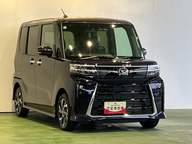 タントカスタムＸナビ　ＥＴＣ　衝突被害軽減ブレーキ　コ−ナ−センサ−　両側電動スライドドア　前席シ−トヒ−タ−　アイドリングストップ機能　電動パーキング　プッシュボタンスタ−ト　バックカメラ（奈良県）の中古車