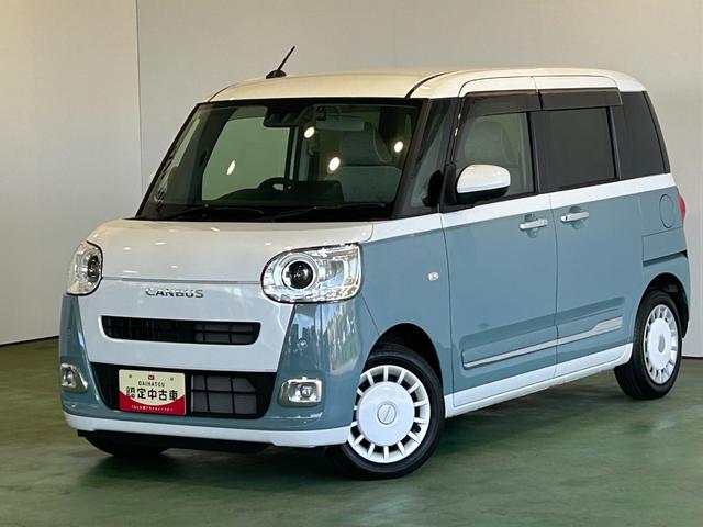 ムーヴキャンバスストライプスGナビ ドラレコ 衝突被害軽減ブレーキ コ−ナ−センサ− アイドリングストップ機能 フロントシ−トヒ−タ− 電動パーキング プッシュボタンスタ−ト パノラマモニタ− LEDヘッドライト(奈良県)の中古車