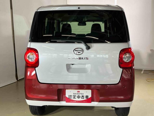 ムーヴキャンバスストライプスＧスマートアシスト付き　ワンオーナー　４ＷＤ　シートヒーター　ＬＥＤヘッドランプ　オートライト・ハイビーム　コーナーセンサー　ホッとカップホルダー　ステアリングスイッチ　電動パーキングブレーキ（鳥取県）の中古車