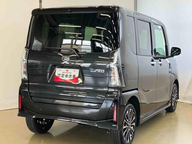 タントカスタムＲＳスマートアシスト付き　ワンオーナー　フルタイム４ＷＤ　ステアリングスイッチ　シートヒーター　シートバックテーブル　コーナーセンサー　電動パーキングブレーキ　両側電動スライドドア　キーフリー（鳥取県）の中古車