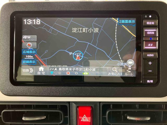 ムーヴキャンバスストライプスＧターボスマートアシスト付き　ホッとカップホルダー　コーナーセンサー　オートライト・ハイビーム　ＬＥＤヘッドランプ　キーフリー　両側電動スライドドア　電動パーキングブレーキ　ステアリングスイッチ　４ＷＤ（鳥取県）の中古車