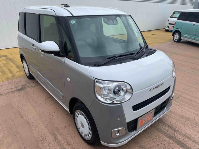 ムーヴキャンバスストライプスＧ／両側電動スライドドア／ＬＥＤヘッドライトワンオーナー　禁煙車　両側電動スライドドア　運転席助手席シートヒーター　ＬＥＤヘッドライト　ＬＥＤフォグランプ　衝突回避支援ブレーキ機能　誤発進抑制制御機能　アイドリングストップ　コーナーセンサー（埼玉県）の中古車