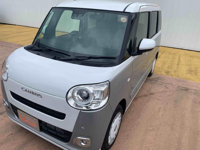 ムーヴキャンバスストライプスＧ／両側電動スライドドア／ＬＥＤヘッドライトワンオーナー　禁煙車　両側電動スライドドア　運転席助手席シートヒーター　ＬＥＤヘッドライト　ＬＥＤフォグランプ　衝突回避支援ブレーキ機能　誤発進抑制制御機能　アイドリングストップ　コーナーセンサー（埼玉県）の中古車