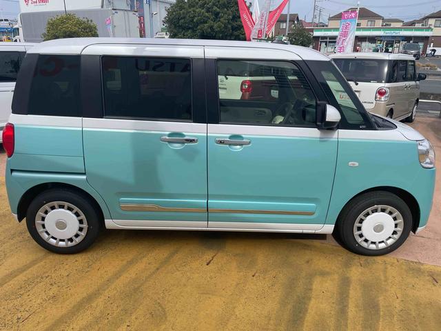 ムーヴキャンバスストライプスＧターボ／両側電王スライドドア／キーフリーワンオーナー　禁煙車　両側電動スライドドア　運転席助手席シートヒーター　ＬＥＤヘッドライト　ＬＥＤフォグランプ　衝突回避支援ブレーキ機能　誤発進抑制制御機能　アイドリングストップ　コーナーセンサー（埼玉県）の中古車