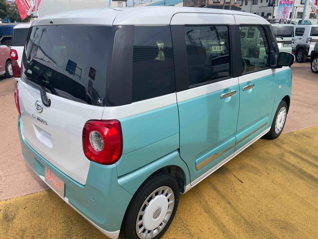 ムーヴキャンバスストライプスＧターボ／両側電王スライドドア／キーフリーワンオーナー　禁煙車　両側電動スライドドア　運転席助手席シートヒーター　ＬＥＤヘッドライト　ＬＥＤフォグランプ　衝突回避支援ブレーキ機能　誤発進抑制制御機能　アイドリングストップ　コーナーセンサー（埼玉県）の中古車