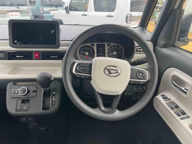 ムーヴキャンバスストライプスＧターボ／両側パワースライドドア／シートヒーターワンオーナー　禁煙車　両側パワースライドドア　運転席助手席シートヒーター　キーフリー　オートエアコン　電動パーキングブレーキ　ブレーキホールド　アダプティブクルーズコントロール　ステアリングスイッチ（埼玉県）の中古車