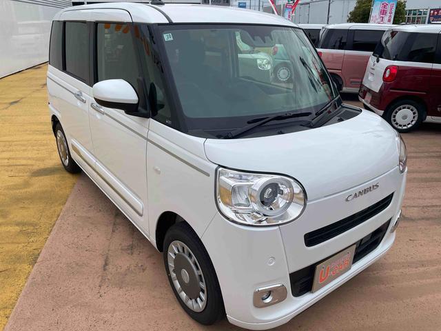 ムーヴキャンバスセオリーＧ　両側電動パワースライドドア　キーフリーワンオーナー　禁煙車　キーフリー　両側パワースライドドア　運転席助手席シートヒーター　オートエアコン　パワーウィンドウ　電動パーキングブレーキ　衝突回避支援ブレーキ　誤発進抑制制御機能（埼玉県）の中古車