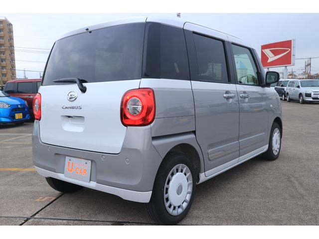 ムーヴキャンバスストライプスＧ　当店使用試乗車ＵＰ車純正ナビ　バックモニター　左右パワースライドドア　左右シートヒーター　クリアランスソナー（埼玉県）の中古車