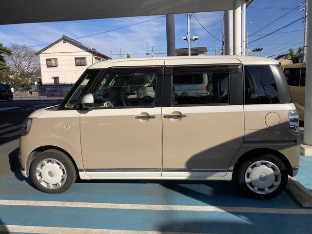 ムーヴキャンバスＧメイクアップＶＳ　ＳＡIII１４インチフルホイールキャップ　ＬＥＤヘッドランプ　キーフリーシステム　両側パワースライドドア　オートエアコン（プッシュ式）　オートライト　置きラクボックス（静岡県）の中古車