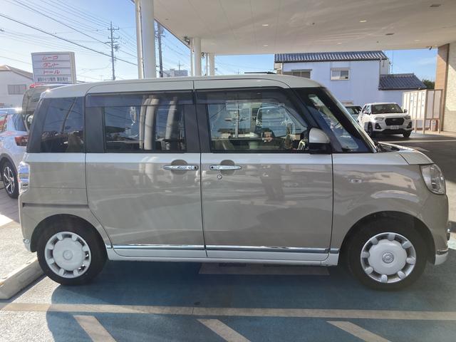 ムーヴキャンバスＧメイクアップＶＳ　ＳＡIII１４インチフルホイールキャップ　ＬＥＤヘッドランプ　キーフリーシステム　両側パワースライドドア　オートエアコン（プッシュ式）　オートライト　置きラクボックス（静岡県）の中古車