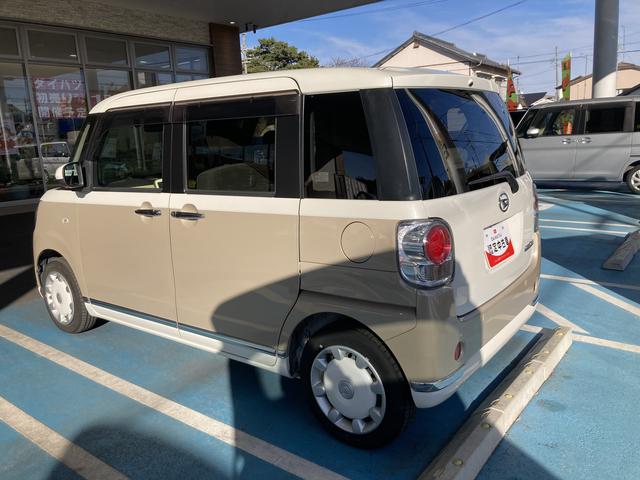 ムーヴキャンバスＧメイクアップＶＳ　ＳＡIII１４インチフルホイールキャップ　ＬＥＤヘッドランプ　キーフリーシステム　両側パワースライドドア　オートエアコン（プッシュ式）　オートライト　置きラクボックス（静岡県）の中古車