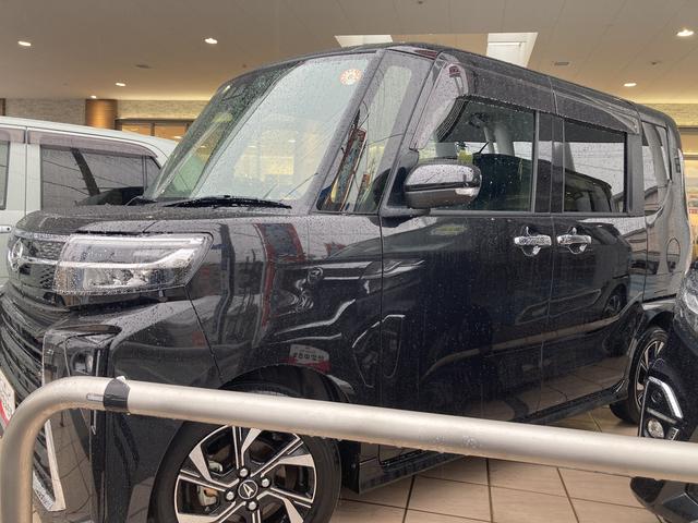 タントカスタムＸ１４インチアルミホイール　大型エアロバンパー　フルＬＥＤヘッドランプ　オート格納式カラードドアミラー　両側パワースライドドア　キーフリーシステム　プッシュボタンスタート（静岡県）の中古車