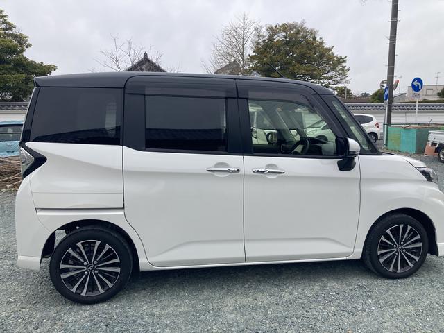 トールカスタムG ターボLEDヘッドランプ キーフリーシステム プッシュボタンスタート オートエアコン(プッシュ式) 両側パワースライドドア マルチインフォメーションディスプレイ 本革巻ステアリングホイール(静岡県)の中古車