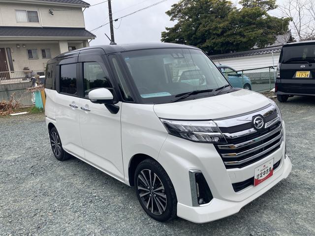 トールカスタムG ターボLEDヘッドランプ キーフリーシステム プッシュボタンスタート オートエアコン(プッシュ式) 両側パワースライドドア マルチインフォメーションディスプレイ 本革巻ステアリングホイール(静岡県)の中古車