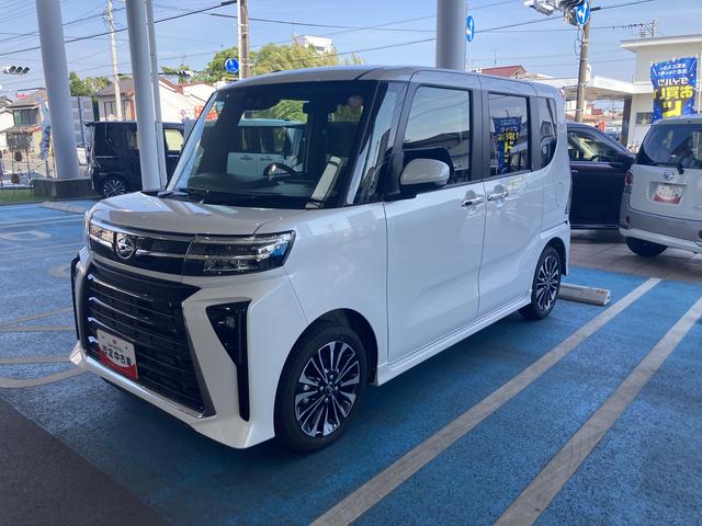 タントカスタムRS15インチアルミホイール キーフリーシステム プッシュボタンスタート オートエアコン(プッシュ式) フルLEDヘッドランプ オート格納式カラードドアミラー 本革巻ステアリングホイール(静岡県)の中古車