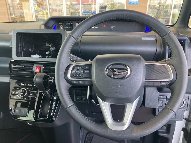 タントカスタムRS15インチアルミホイール キーフリーシステム プッシュボタンスタート オートエアコン(プッシュ式) フルLEDヘッドランプ オート格納式カラードドアミラー 本革巻ステアリングホイール(静岡県)の中古車