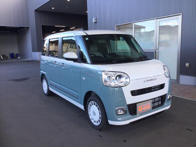 ムーヴキャンバスストライプスＧ両側電動スライドドア・ＬＥＤヘッドライト・オートライト・オートマチックハイビーム・プッシュスタートボタン・アイドリングストップ・シートヒーター・電動パーキングブレーキ・スマートアシスト（埼玉県）の中古車