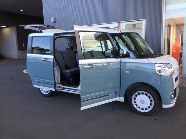 ムーヴキャンバスストライプスＧ両側電動スライドドア・ＬＥＤヘッドライト・オートライト・オートマチックハイビーム・プッシュスタートボタン・アイドリングストップ・シートヒーター・電動パーキングブレーキ・スマートアシスト（埼玉県）の中古車