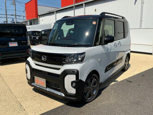 タントファンクロスターボ一年保証・走行距離無制限 走行76キロ ディスプレイオーディオ バックカメラ サイドエアバック クリアランスソナー オートライト LEDヘッドライト シートヒーター 両側電動スライドドア(埼玉県)の中古車